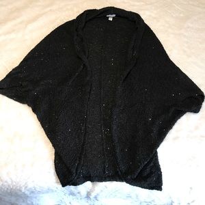 Knit black oversized cardigan